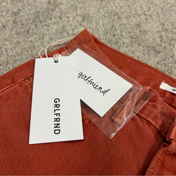 GRLFRND The Karolina Jeans Women’s 24 Button Fly Red Skinny High Rise New NWT - Picture 9 of 12